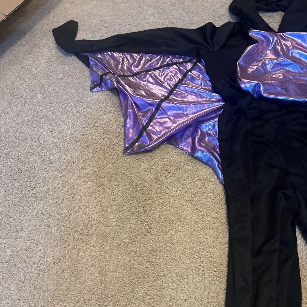 Hyde & Eek Midnight Bat Halloween Costume Black/Purple Large (10-12)